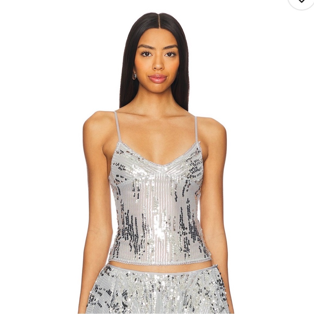 Jaded London Sequin Lace Cami